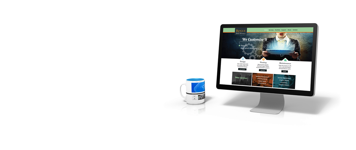 Home Slide Computer And Cup